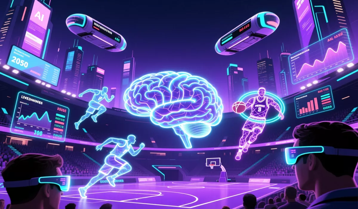 Vision futuriste des paris sportifs avec technologie AR et IA